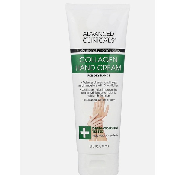 Advanced Clinicals Collagen Hand Cream for Severely Dry Chapped Hands 8 fl oz - Picture 2 of 3